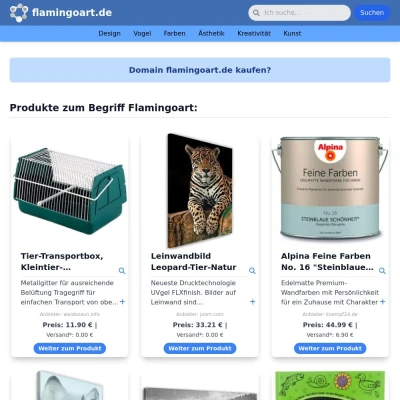 Screenshot flamingoart.de