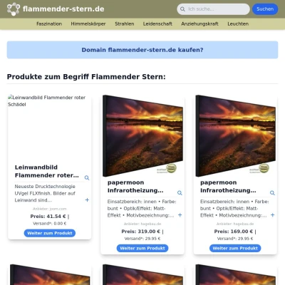 Screenshot flammender-stern.de