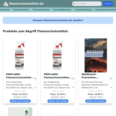 Screenshot flammschutzmittel.de