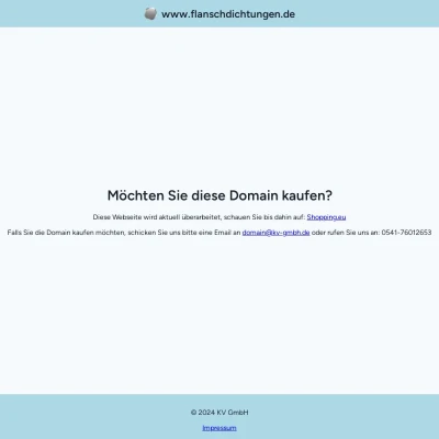 Screenshot flanschdichtungen.de