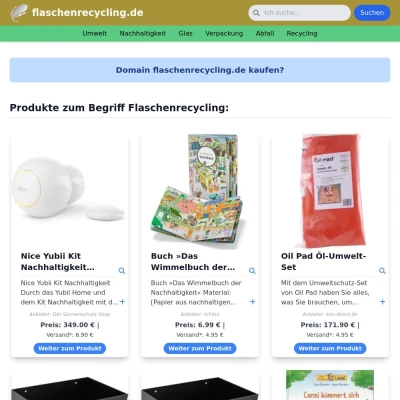 Screenshot flaschenrecycling.de