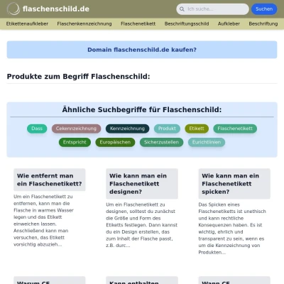 Screenshot flaschenschild.de