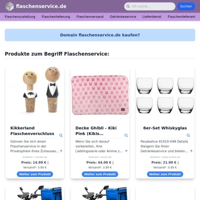 Screenshot flaschenservice.de