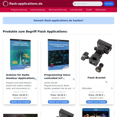 Screenshot flash-applications.de