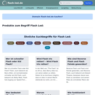 Screenshot flash-led.de