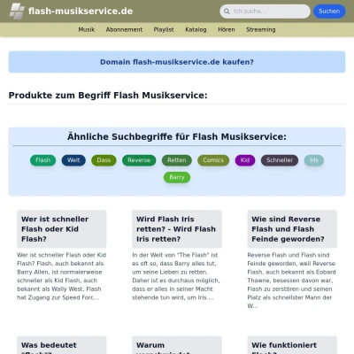 Screenshot flash-musikservice.de