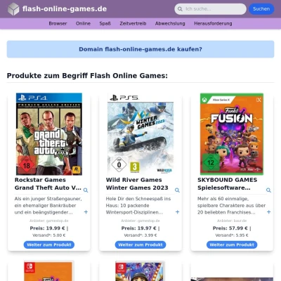 Screenshot flash-online-games.de