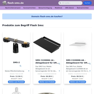 Screenshot flash-sms.de