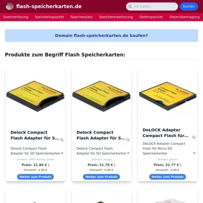 Screenshot flash-speicherkarten.de