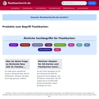 Screenshot flashkarten24.de