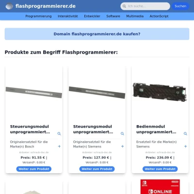 Screenshot flashprogrammierer.de