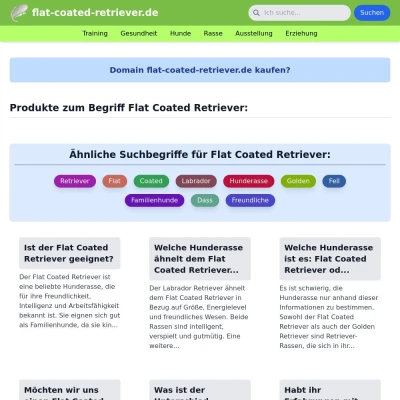 Screenshot flat-coated-retriever.de
