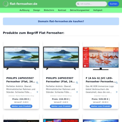 Screenshot flat-fernseher.de