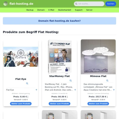 Screenshot flat-hosting.de