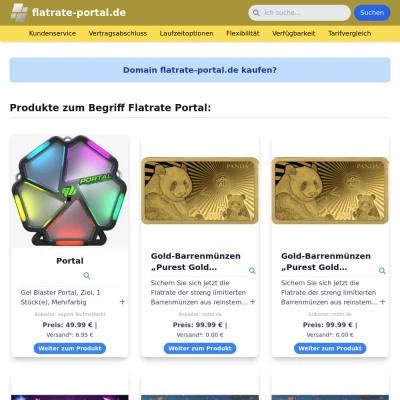 Screenshot flatrate-portal.de