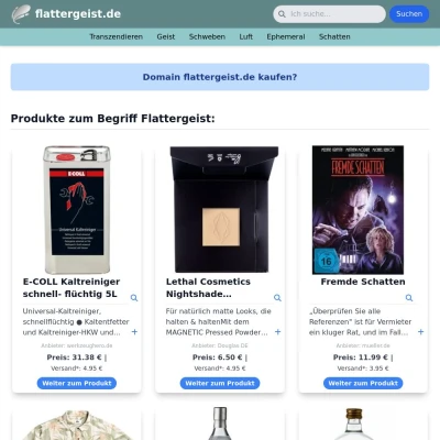 Screenshot flattergeist.de