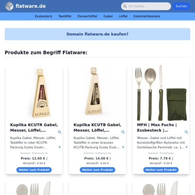 Screenshot flatware.de