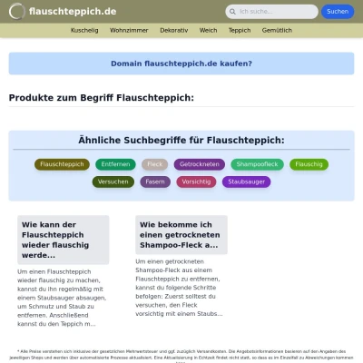 Screenshot flauschteppich.de