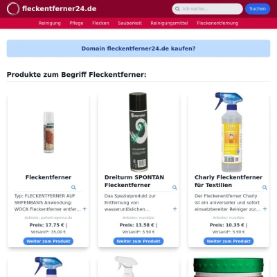 Screenshot fleckentferner24.de