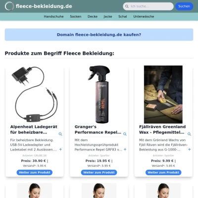 Screenshot fleece-bekleidung.de