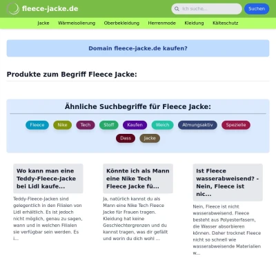 Screenshot fleece-jacke.de