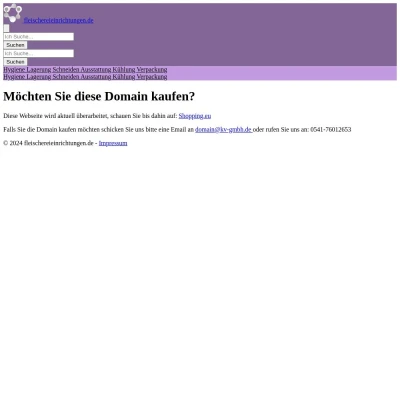 Screenshot fleischereieinrichtungen.de