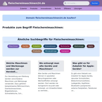 Screenshot fleischereimaschinen24.de