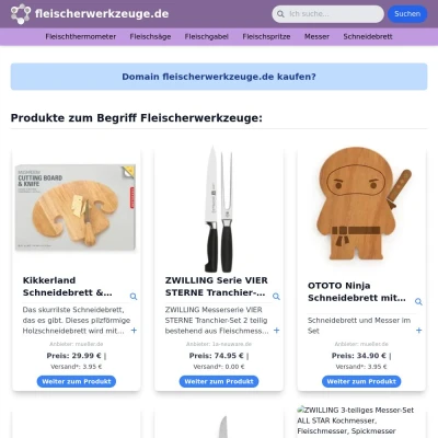 Screenshot fleischerwerkzeuge.de