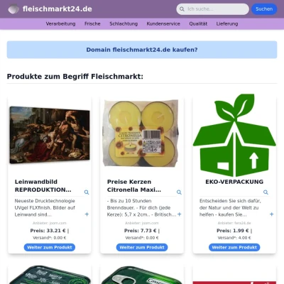 Screenshot fleischmarkt24.de