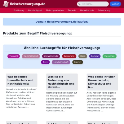 Screenshot fleischversorgung.de