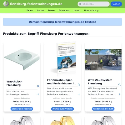 Screenshot flensburg-ferienwohnungen.de