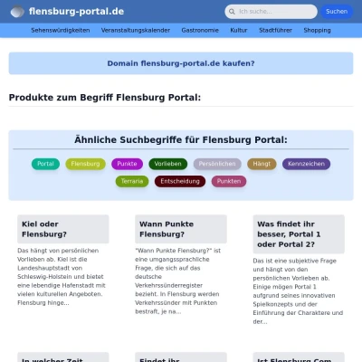 Screenshot flensburg-portal.de