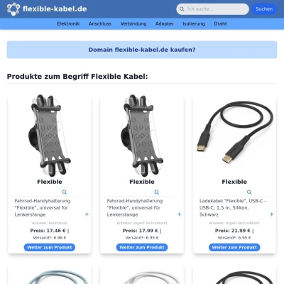 Screenshot flexible-kabel.de