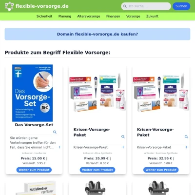 Screenshot flexible-vorsorge.de