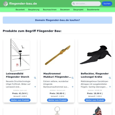 Screenshot fliegender-bau.de