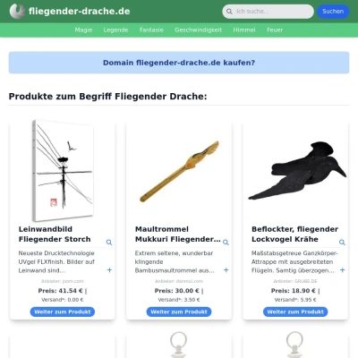Screenshot fliegender-drache.de