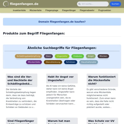 Screenshot fliegenfangen.de