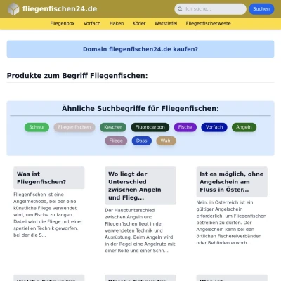 Screenshot fliegenfischen24.de