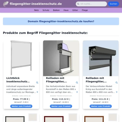 Screenshot fliegengitter-insektenschutz.de