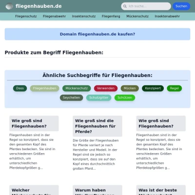 Screenshot fliegenhauben.de