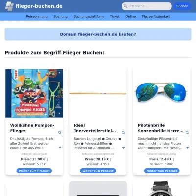 Screenshot flieger-buchen.de
