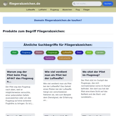 Screenshot fliegerabzeichen.de