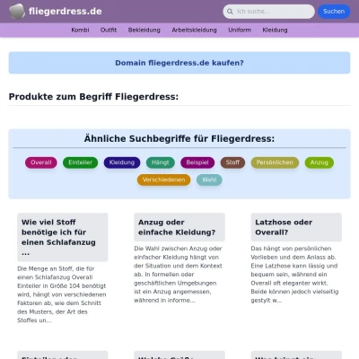 Screenshot fliegerdress.de