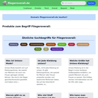 Screenshot fliegeroverall.de