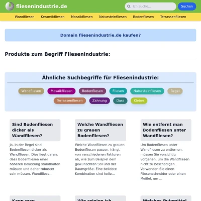 Screenshot fliesenindustrie.de