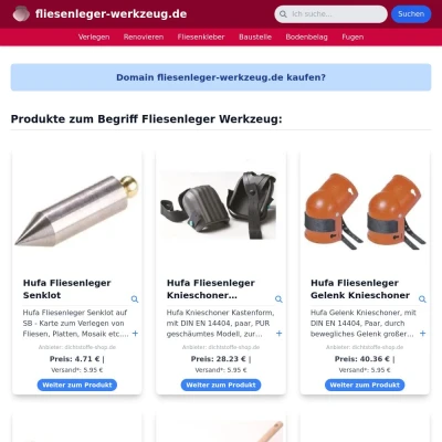 Screenshot fliesenleger-werkzeug.de