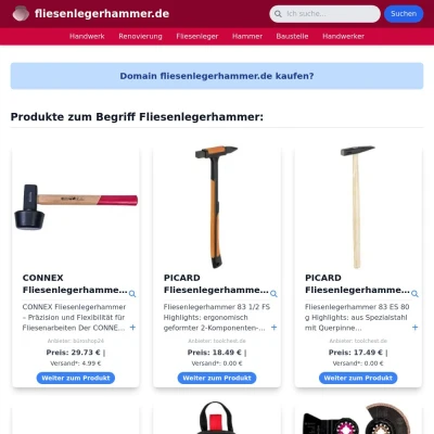 Screenshot fliesenlegerhammer.de