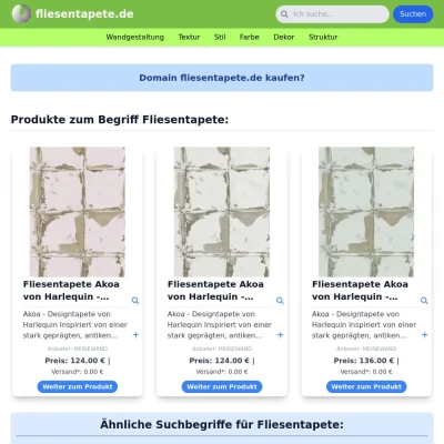 Screenshot fliesentapete.de