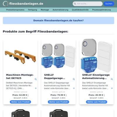 Screenshot fliessbandanlagen.de