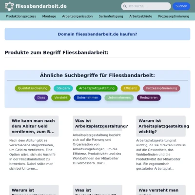 Screenshot fliessbandarbeit.de